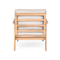 Chaise de patio en bois d'acacia et corde avec coussins (individuelle)
