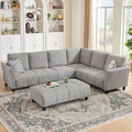 Canapé d'angle réversible 102,56 W avec siège d'angle et banquette allongée