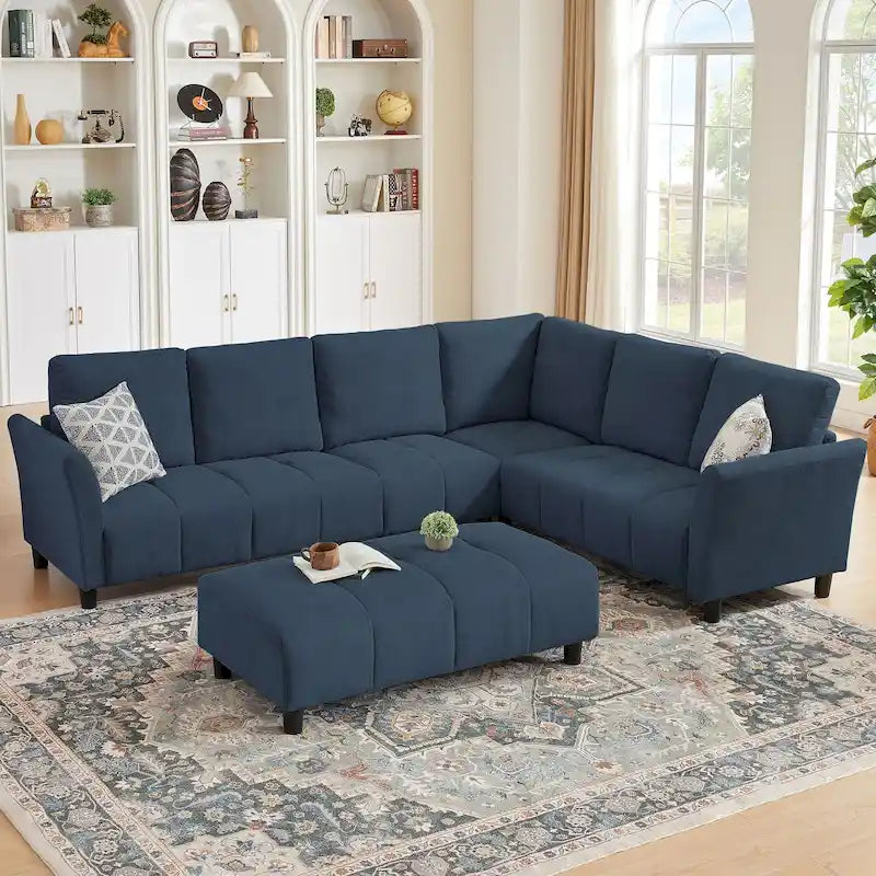 Canapé d'angle réversible 102,56 W avec siège d'angle et banquette allongée
