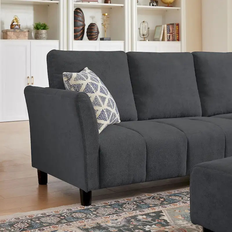 Canapé d'angle réversible 102,56 W avec siège d'angle et banquette allongée
