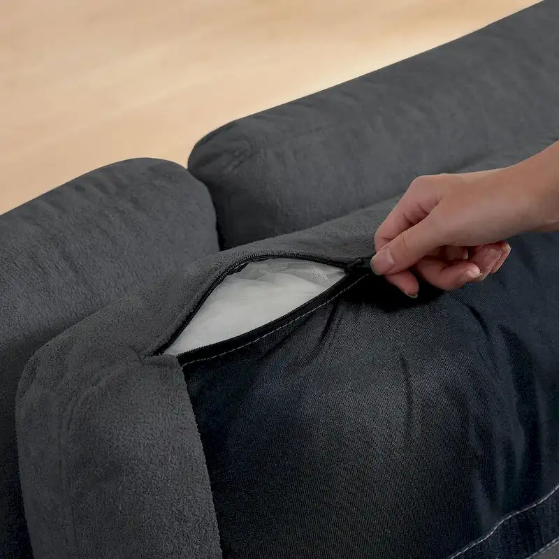Canapé d'angle réversible 102,56 W avec siège d'angle et banquette allongée