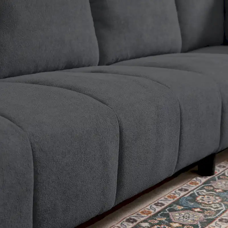 Canapé d'angle réversible 102,56 W avec siège d'angle et banquette allongée