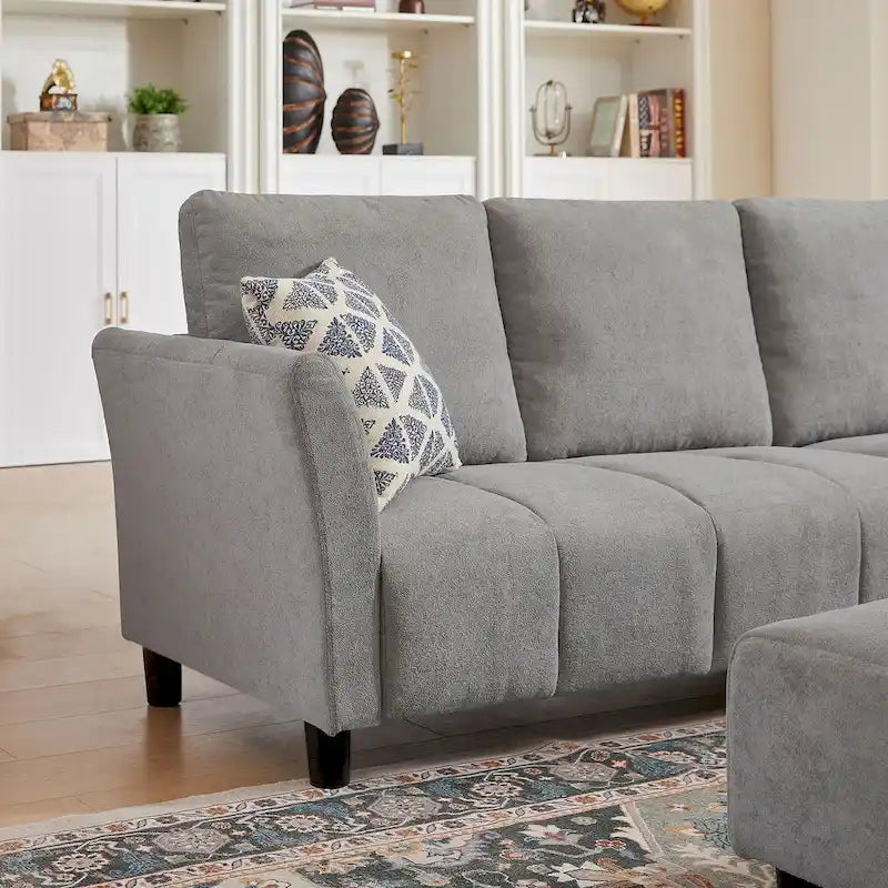 Canapé d'angle réversible 102,56 W avec siège d'angle et banquette allongée