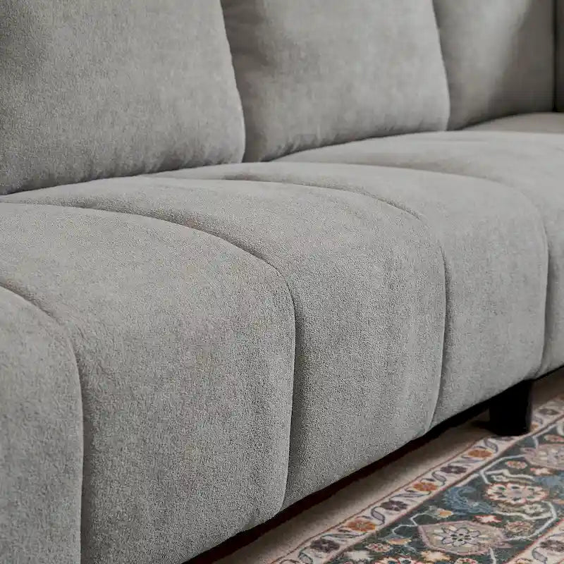 Canapé d'angle réversible 102,56 W avec siège d'angle et banquette allongée