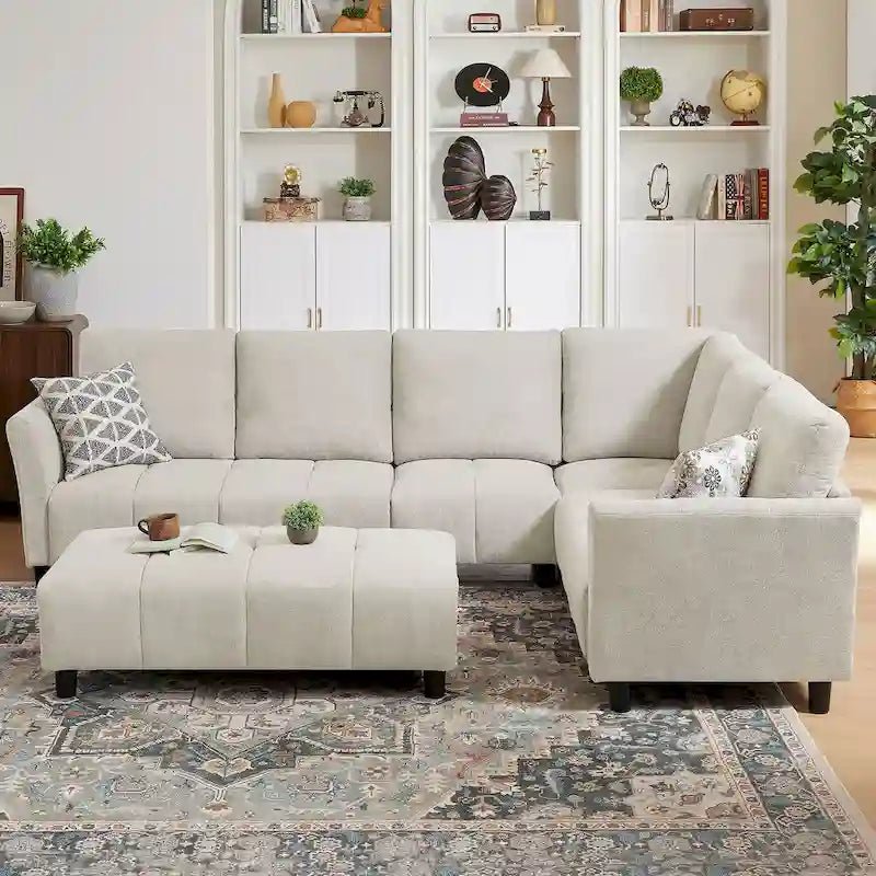 Canapé d'angle réversible 102,56 W avec siège d'angle et banquette allongée