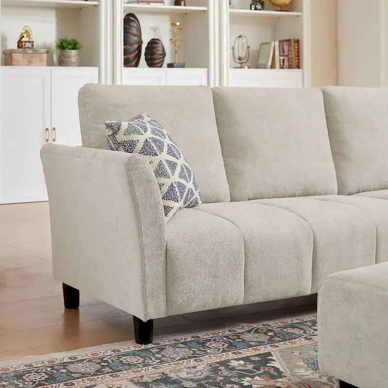 Canapé d'angle réversible 102,56 W avec siège d'angle et banquette allongée