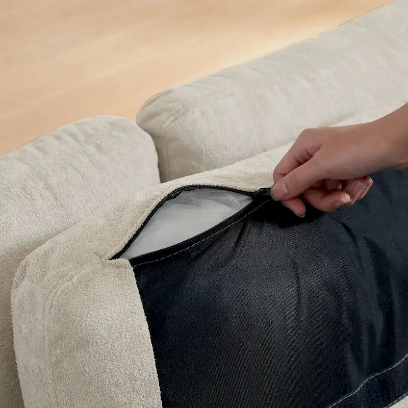 Canapé d'angle réversible 102,56 W avec siège d'angle et banquette allongée