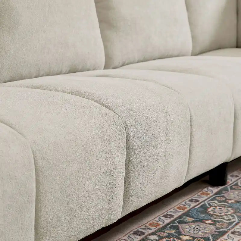 Canapé d'angle réversible 102,56 W avec siège d'angle et banquette allongée
