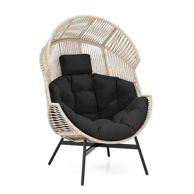 Fauteuil œuf surdimensionné Costway avec coussins et appui-tête ultra-robuste - Voir détails