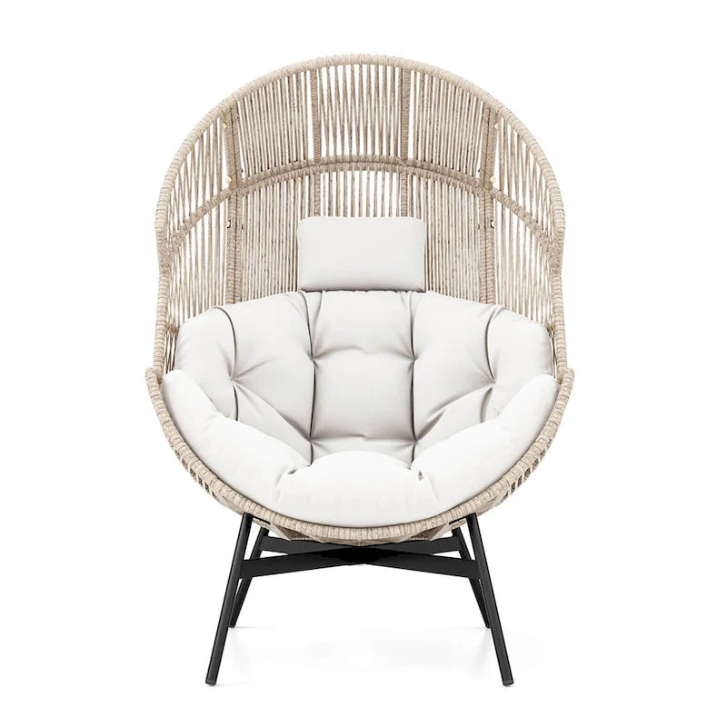Fauteuil œuf surdimensionné Costway avec coussins et appui-tête ultra-robuste - Voir détails