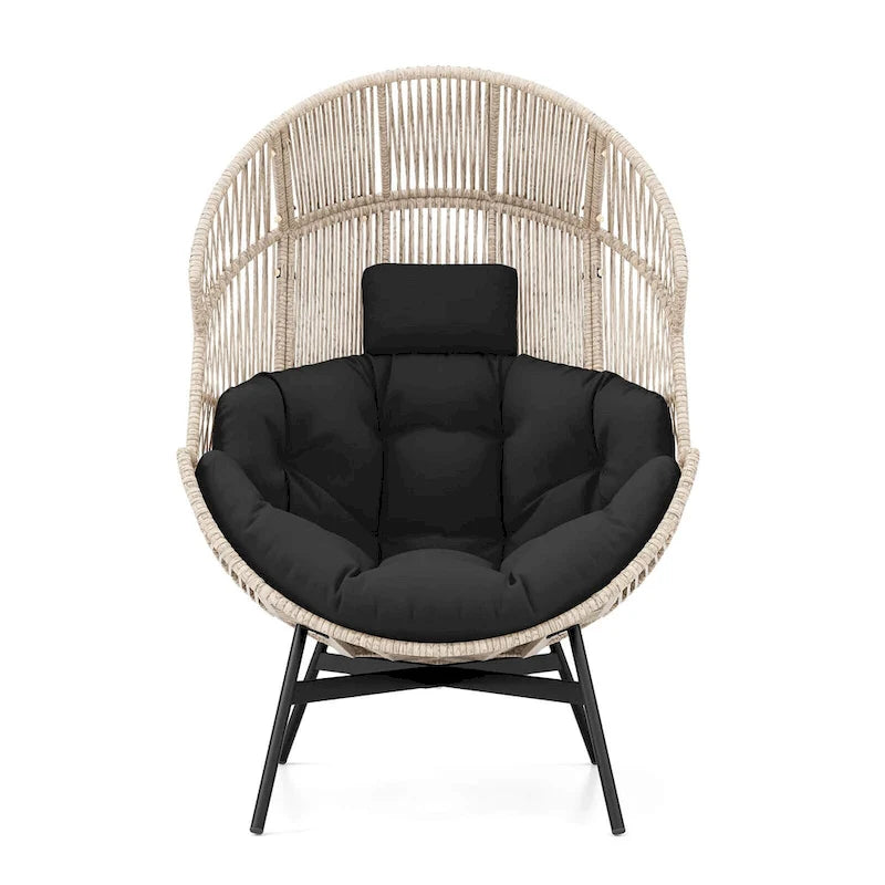 Fauteuil œuf surdimensionné Costway avec coussins et appui-tête ultra-robuste - Voir détails