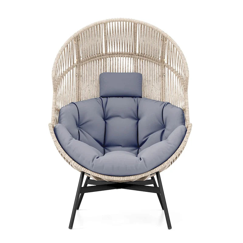 Fauteuil œuf surdimensionné Costway avec coussins et appui-tête ultra-robuste - Voir détails