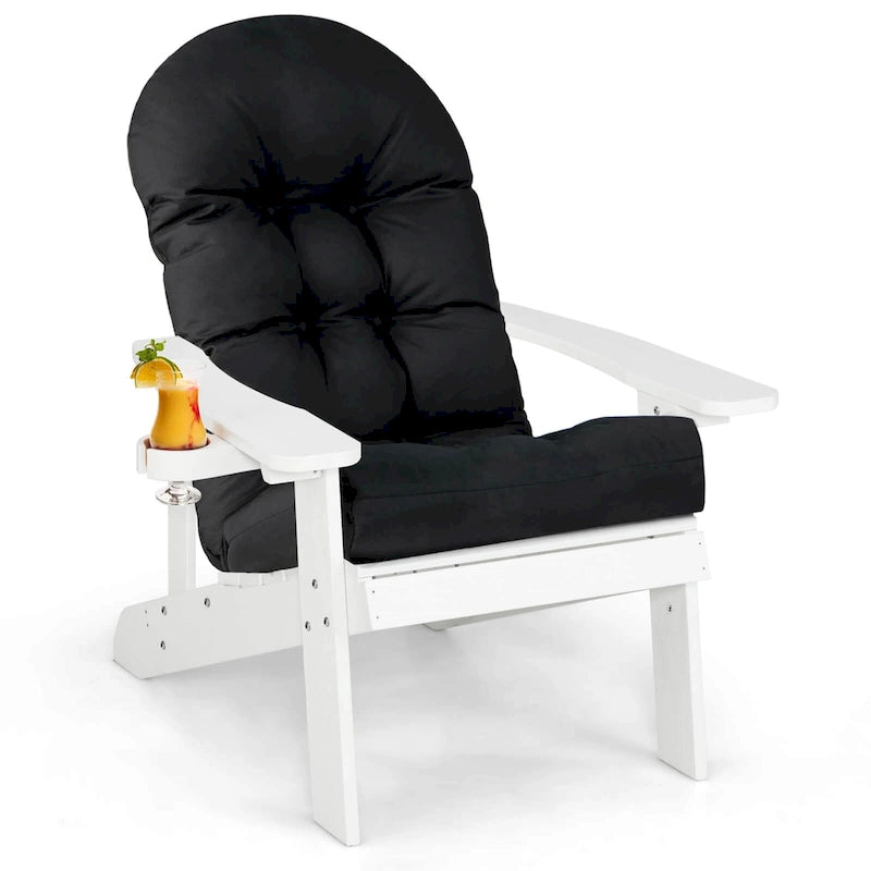 Chaise Adirondack Costway Fauteuil Adirondack HIPS avec porte-gobelet & - Voir les détails