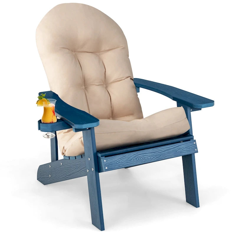 Chaise Adirondack Costway Fauteuil Adirondack HIPS avec porte-gobelet & - Voir les détails