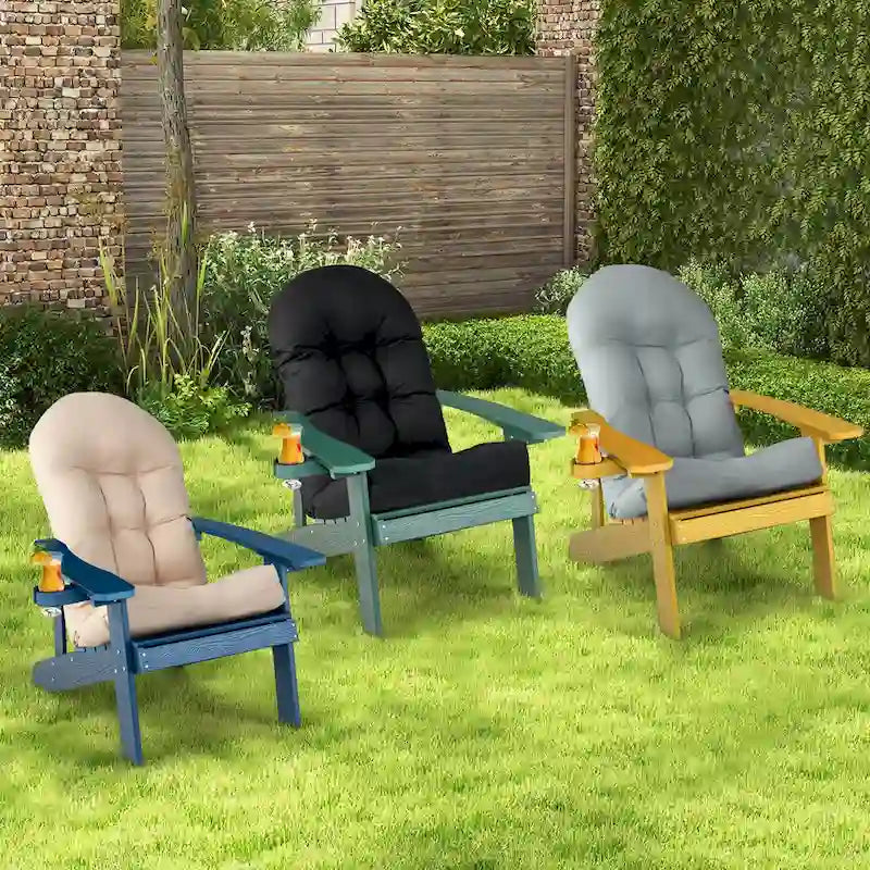 Chaise Adirondack Costway Fauteuil Adirondack HIPS avec porte-gobelet & - Voir les détails