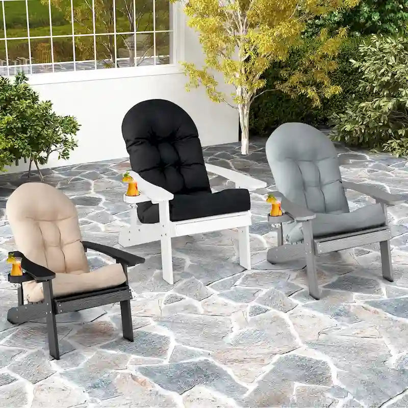 Chaise Adirondack Costway Fauteuil Adirondack HIPS avec porte-gobelet & - Voir les détails