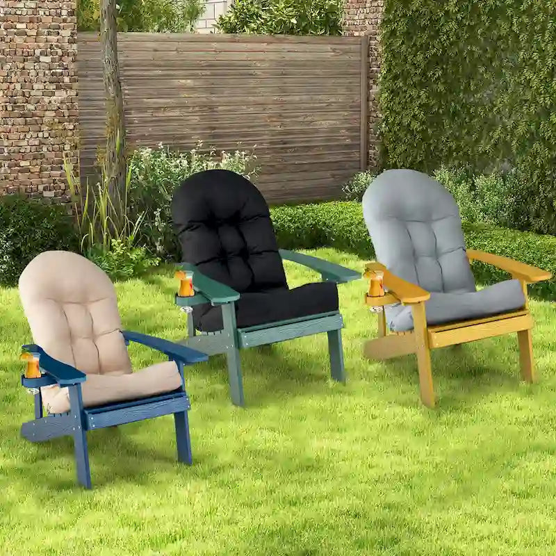 Chaise Adirondack Costway Fauteuil Adirondack HIPS avec porte-gobelet & - Voir les détails