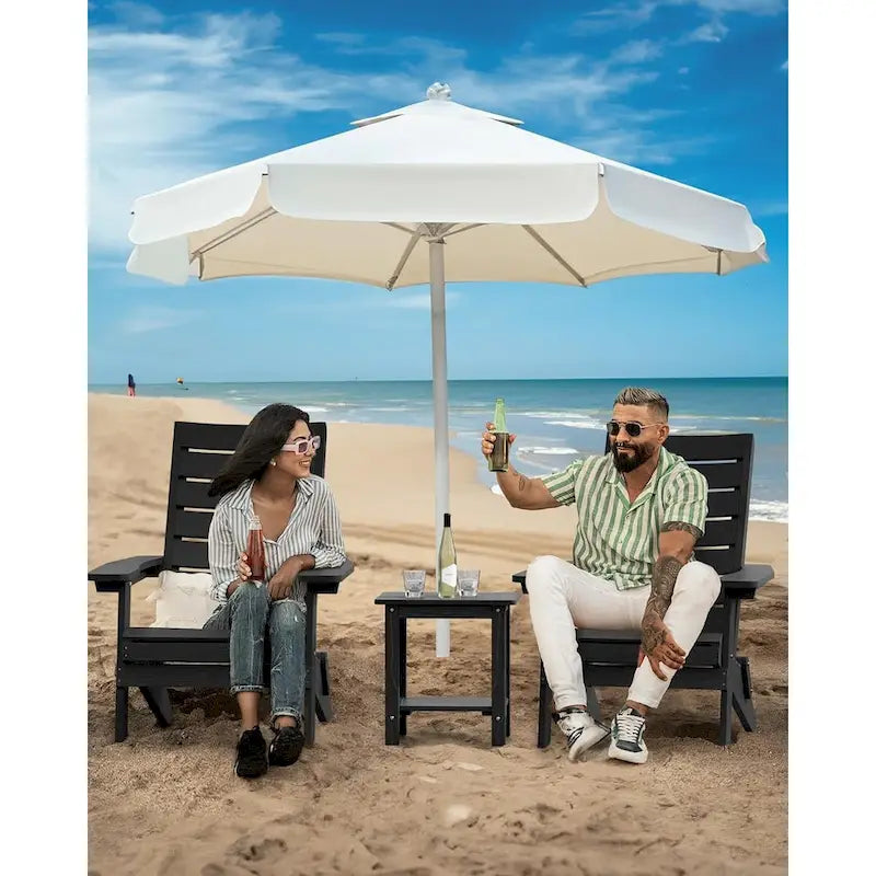 Lot de 4 chaises Adirondack pliantes WINSOON en HIPS avec dossier incurvé et porte-gobelet