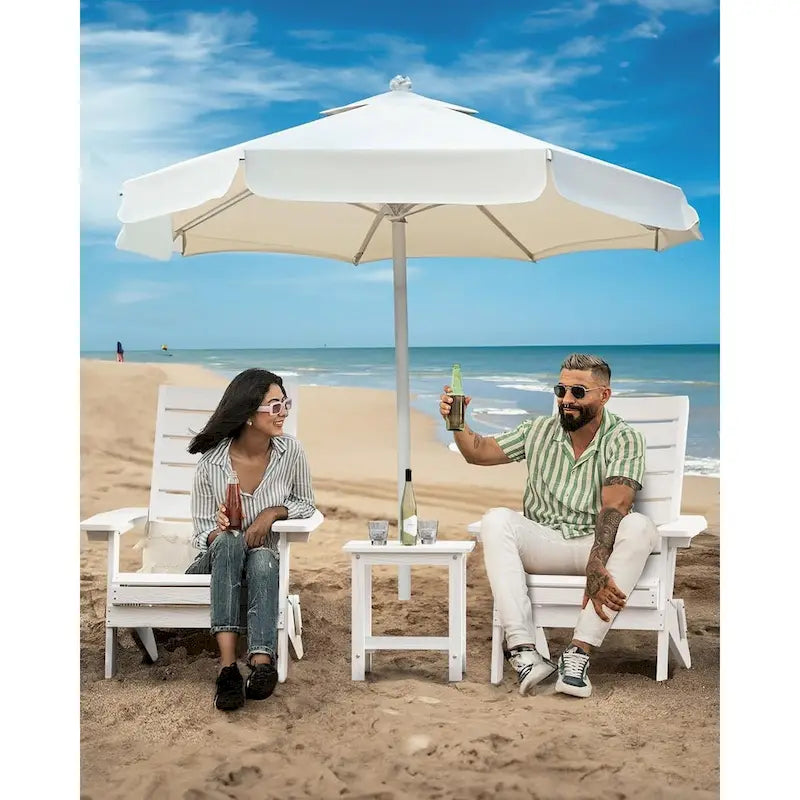 Lot de 4 chaises Adirondack pliantes WINSOON en HIPS avec dossier incurvé et porte-gobelet