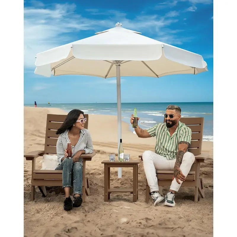 Lot de 4 chaises Adirondack pliantes WINSOON en HIPS avec dossier incurvé et porte-gobelet