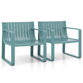 Costway Patio Chairs Set of 2/4 Weather-resistant Plastic Outdoor