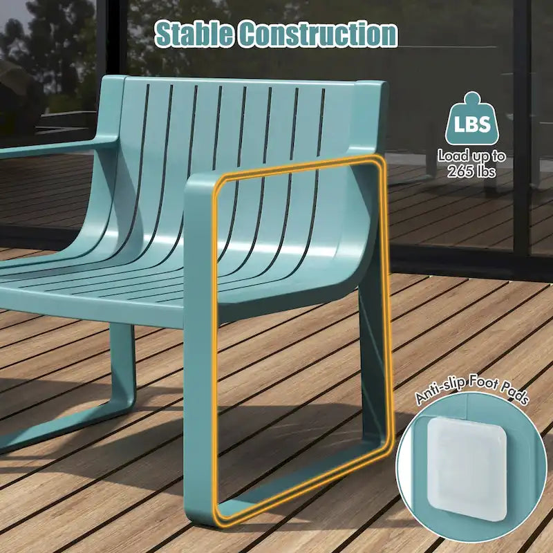 Lot de 2/4 chaises de patio Costway en plastique résistant aux intempéries pour l'extérieur
