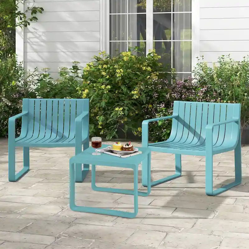 Lot de 2/4 chaises de patio Costway en plastique résistant aux intempéries pour l'extérieur