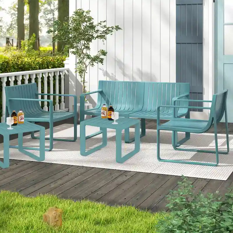 Lot de 2/4 chaises de patio Costway en plastique résistant aux intempéries pour l'extérieur