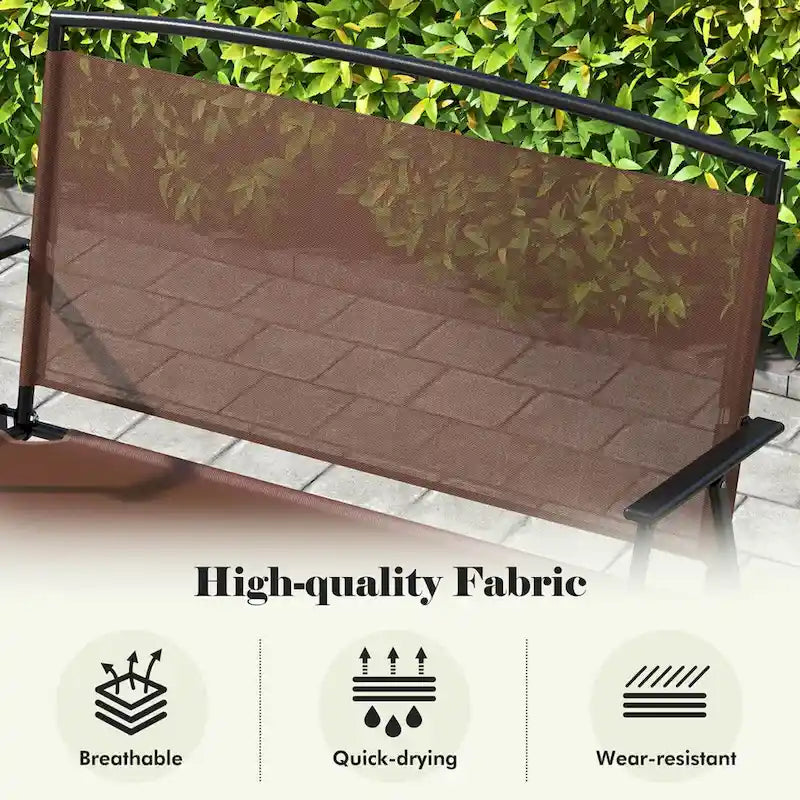 Banc de patio 2 places pliant Costway avec - Voir les détails