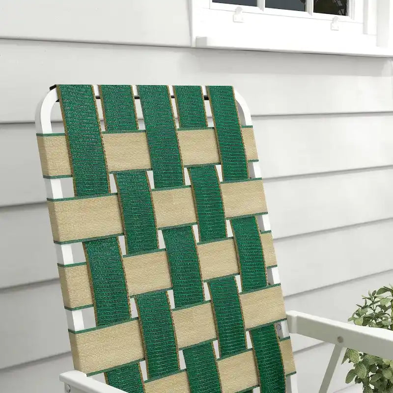Lot de 2 Chaises Pliantes de Patio avec Accoudoirs, Chaises de Camping d'Extérieur, Chaises de Jardin Portables pour le Camping, le Jardin, la Piscine, la Plage