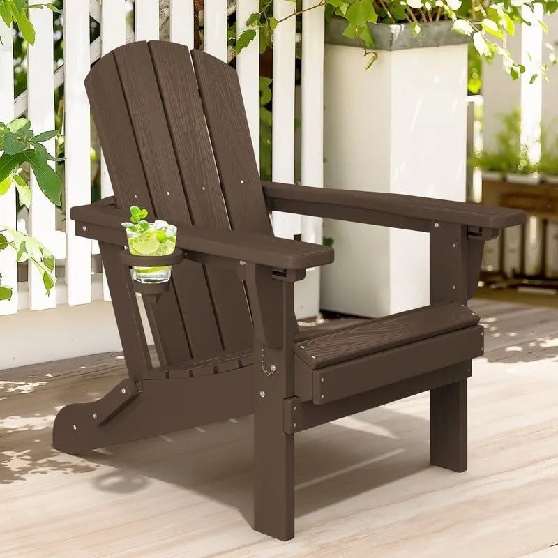 Chaise de jardin pliante 3 positions Inclinable Grain de bois PE, Résistante aux intempéries