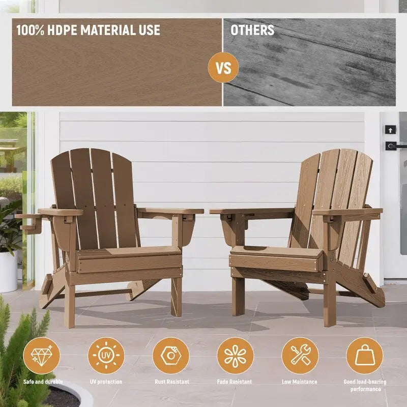 Chaise de jardin pliante 3 positions Inclinable Grain de bois PE, Résistante aux intempéries