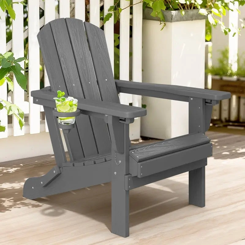 Chaise de jardin pliante 3 positions Inclinable Grain de bois PE, Résistante aux intempéries