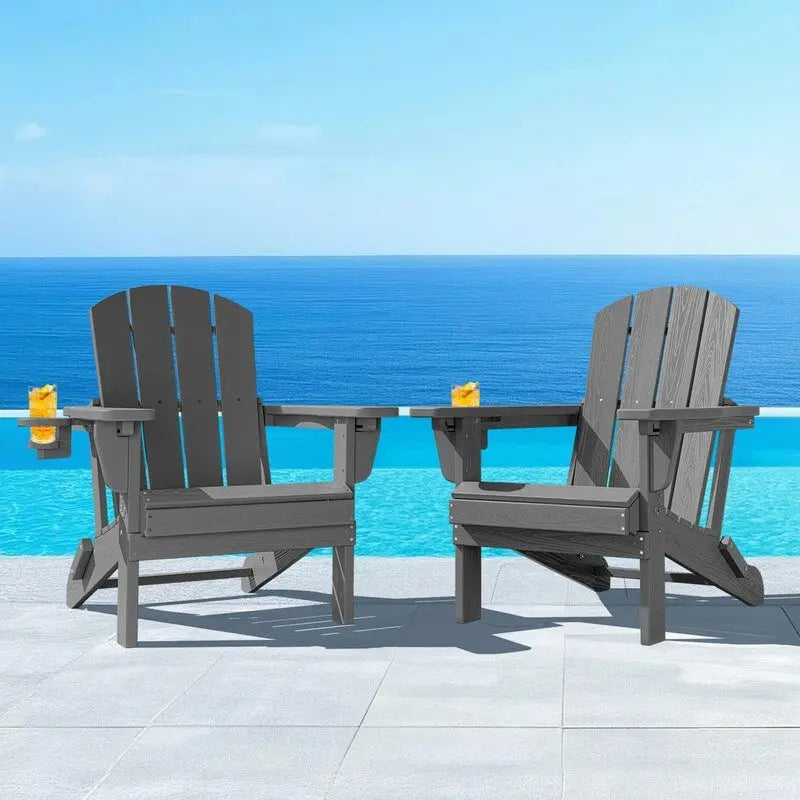 Chaise de jardin pliante 3 positions Inclinable Grain de bois PE, Résistante aux intempéries