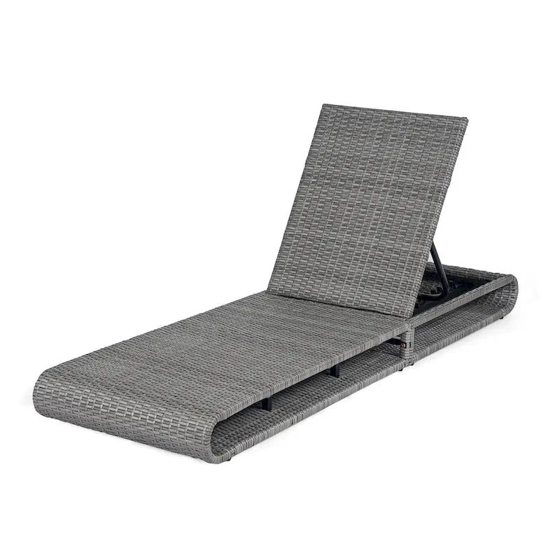 Christopher Knight Home - Lot de 2 chaises longues d'extérieur Angela en rotin synthétique
