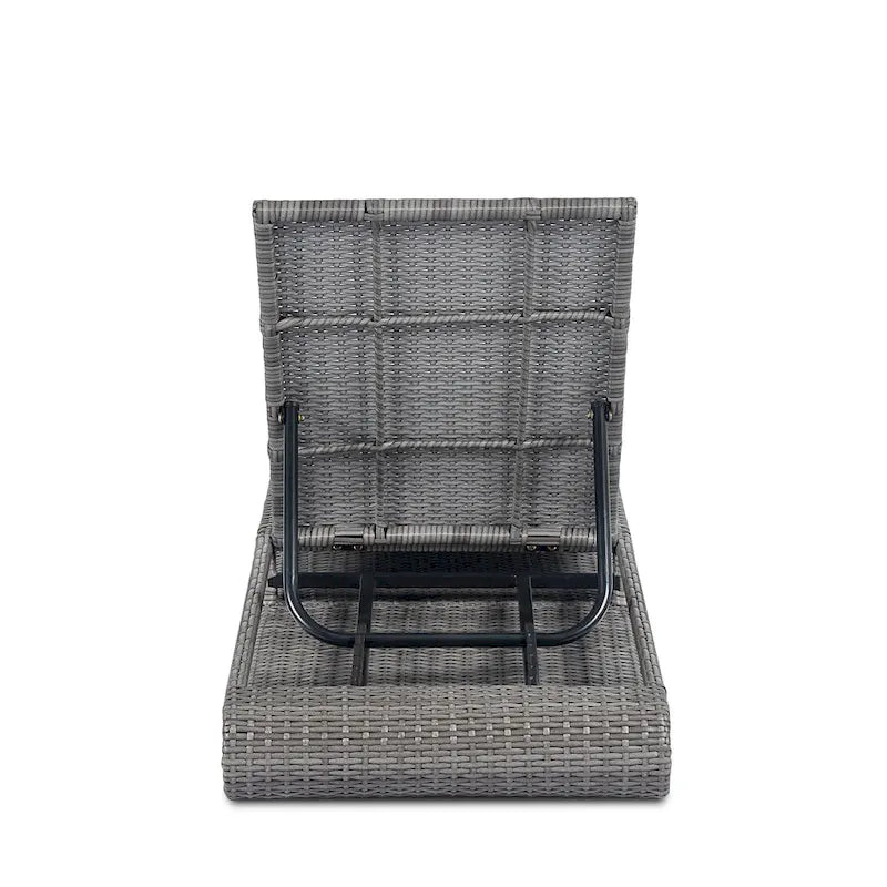Christopher Knight Home - Lot de 2 chaises longues d'extérieur Angela en rotin synthétique