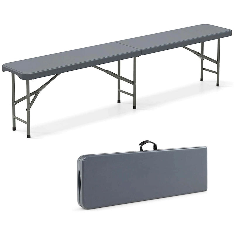 Banc pliant en plastique Costway de 1,8 m avec poignée et capacité de 600 kg - Voir détails