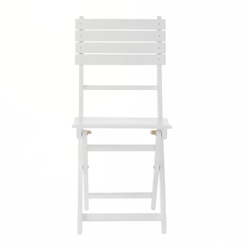 Chaises de salle à manger pliantes d'extérieur en bois d'acacia (lot de 2)
