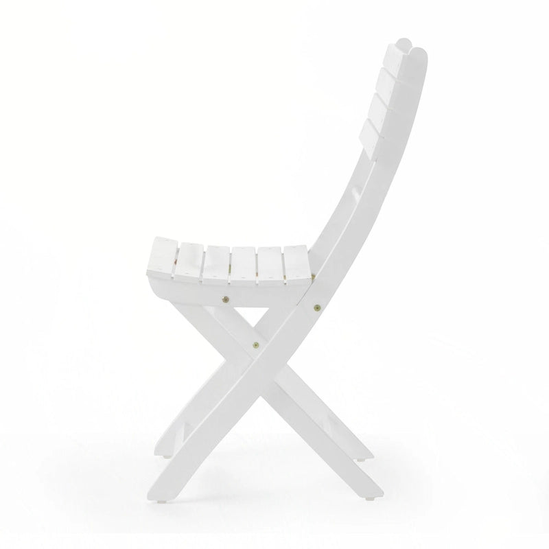 Chaises de salle à manger pliantes d'extérieur en bois d'acacia (lot de 2)