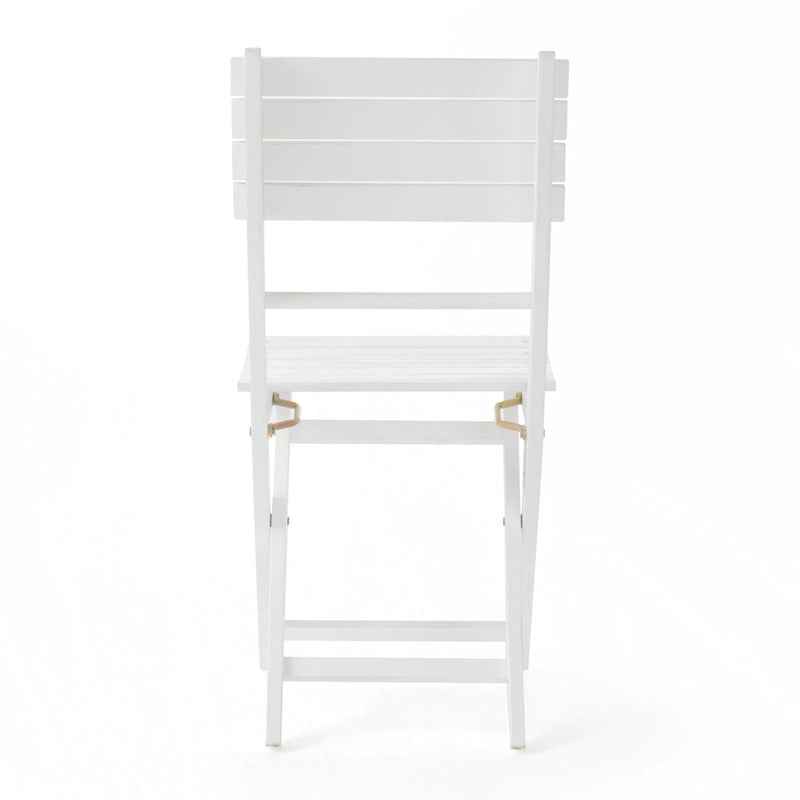 Chaises de salle à manger pliantes d'extérieur en bois d'acacia (lot de 2)