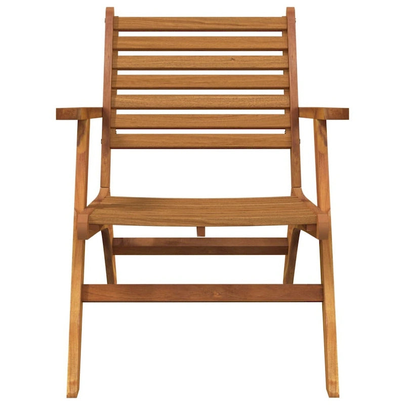 Ensemble d'extérieur de 2 pièces, design à lattes, bois d'acacia, finition marron