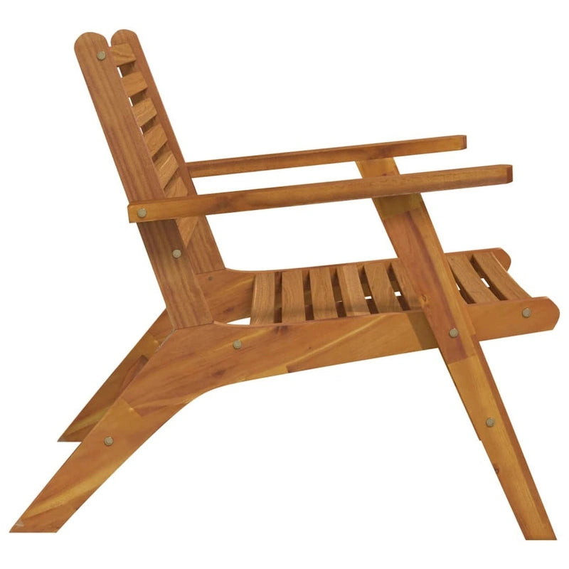 Ensemble d'extérieur de 2 pièces, design à lattes, bois d'acacia, finition marron