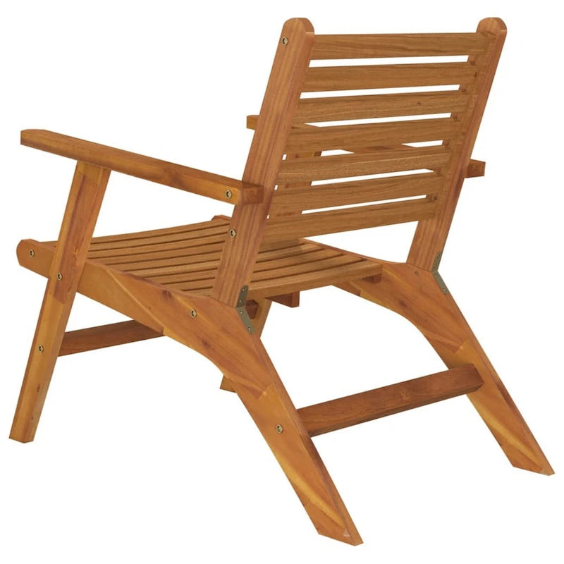 Ensemble d'extérieur de 2 pièces, design à lattes, bois d'acacia, finition marron