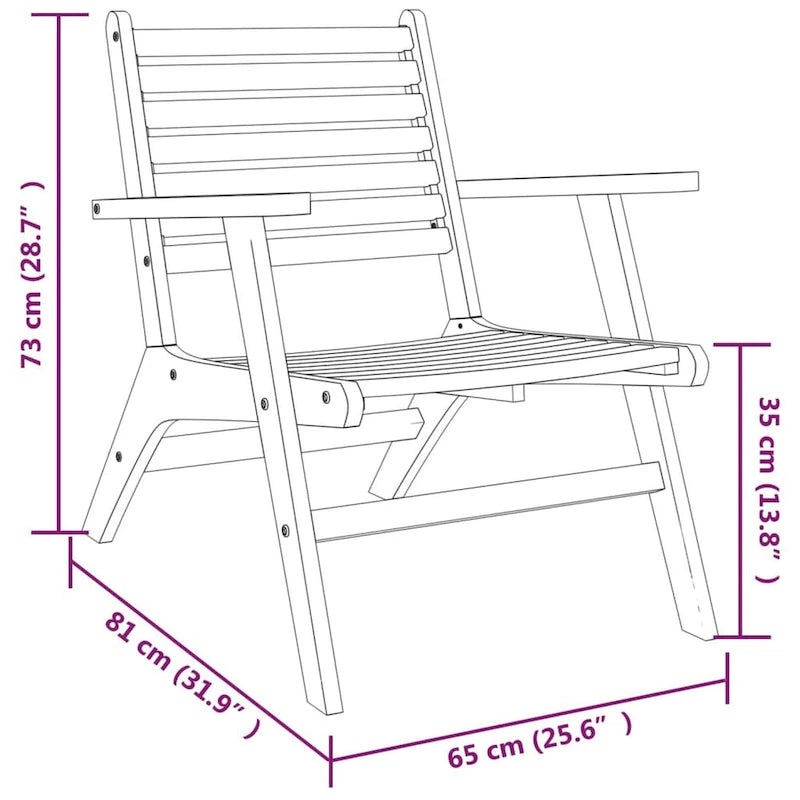 Ensemble d'extérieur de 2 pièces, design à lattes, bois d'acacia, finition marron
