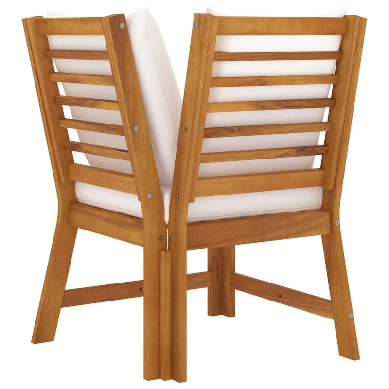 Canapé d'angle modulaire extérieur, en bois d'acacia à lattes