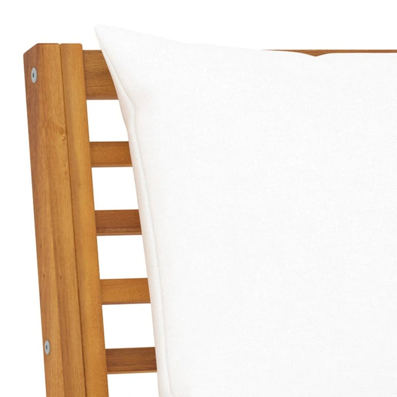 Canapé d'angle modulaire extérieur, en bois d'acacia à lattes