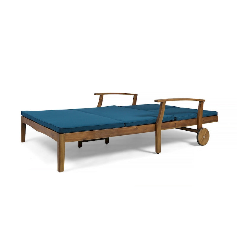Transat double Hoye, extérieur, 200 cm, bois d'acacia