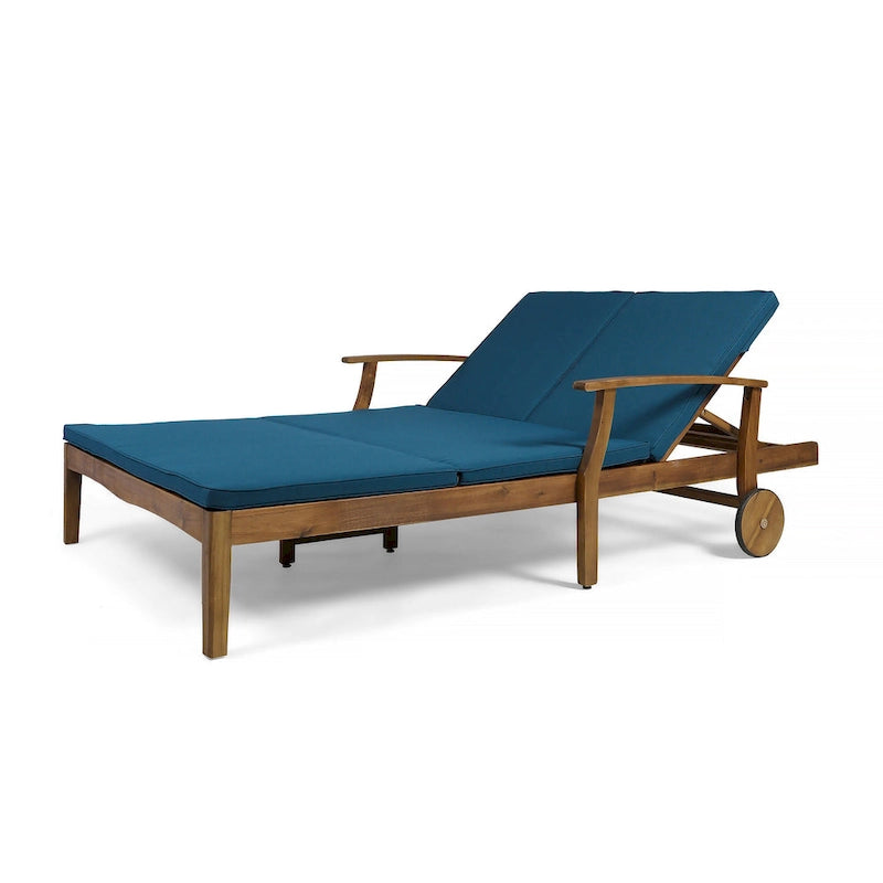 Transat double Hoye, extérieur, 200 cm, bois d'acacia
