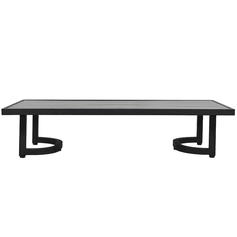 Ensemble de meubles de patio, 5 pièces, canapé d'extérieur en acier, ensemble de conversation tout temps avec table basse et 2 chaises individuelles