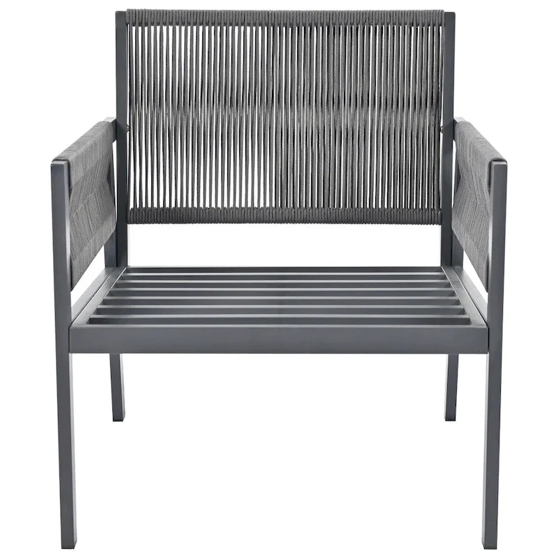 Ensemble de mobilier de patio 4 pièces, ensemble de conversation de jardin extérieur avec table en verre trempé, sièges profonds et coussins épais